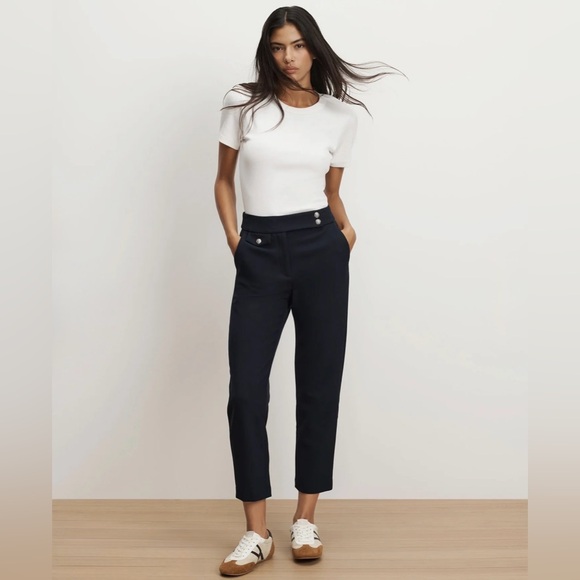 Veronica Beard Pants - VERONICA BEARD Renzo Crest Black Button Dress Pants 12